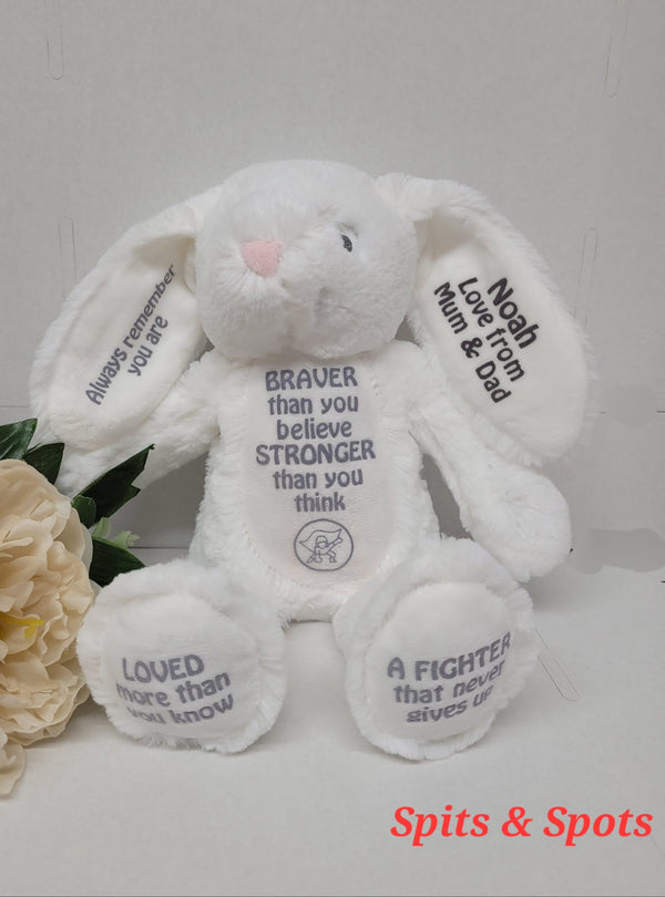 Teddies Rang The Bell Message Bunnies With Superhero Logo