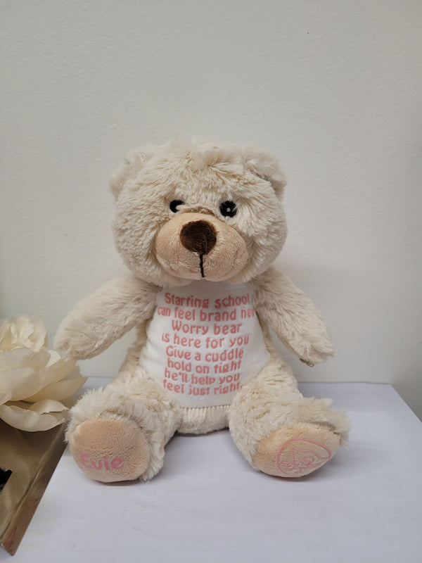 Starting School Bear Superhero Button