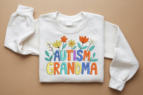 Adult Ladies Sweatshirt Autism Grandma