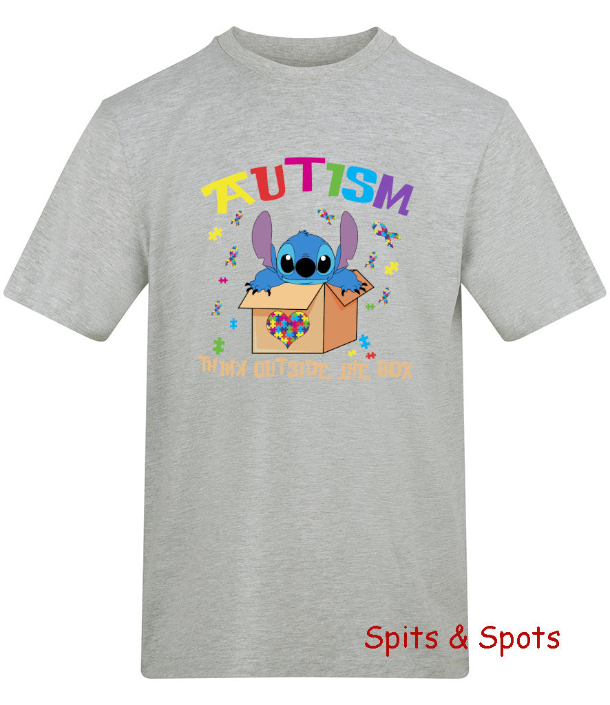 Kids Tshirt Autism Think Outside The Box