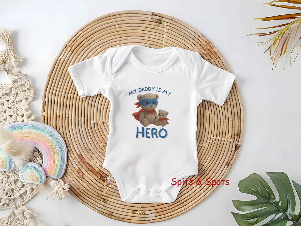 Father - Baby Vest My Daddy Is A Supehero Boy