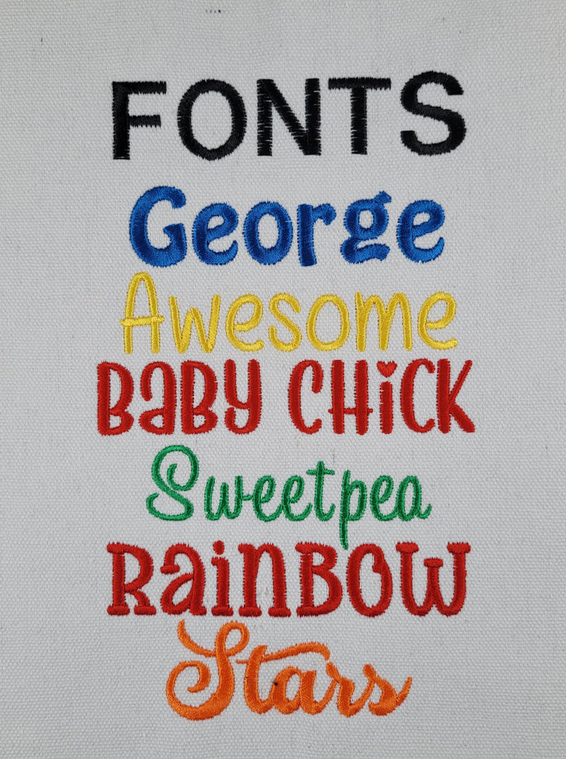 Embroidery Font Options
