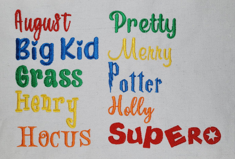 More Embroidery Font Options