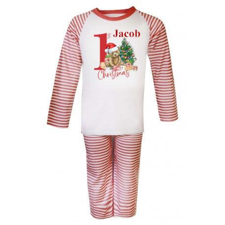 Christmas - Kids And Toddler Pajamas 1st Christmas Snowman Santa