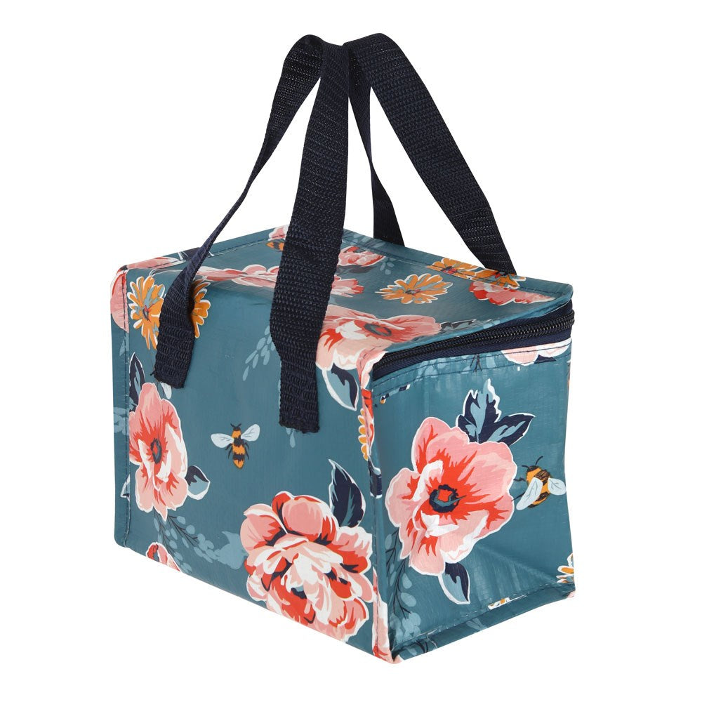 Floral Blue Lunch Bag