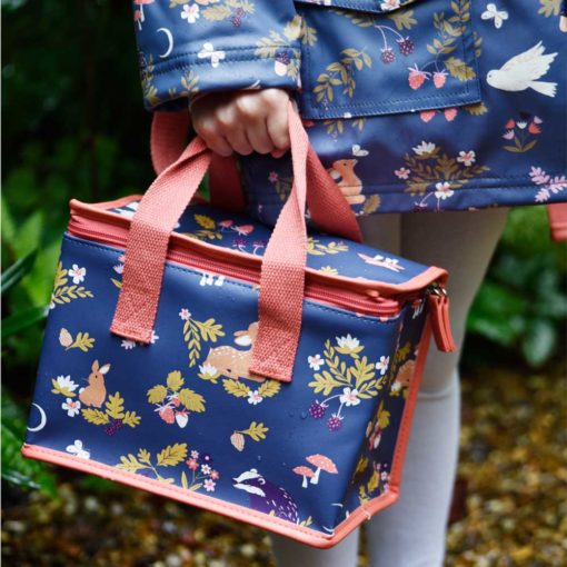 Navy Forest Lunch Bag