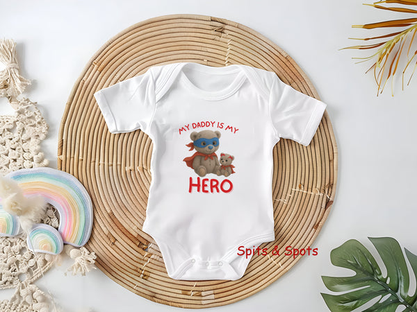 Baby Vest My Daddy Is A Supehero Girl