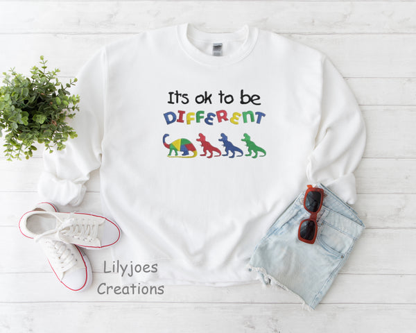 Adult Ladies Sweatshirt It's Ok To Be different