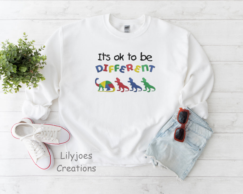 Adult Ladies Sweatshirt It's Ok To Be different