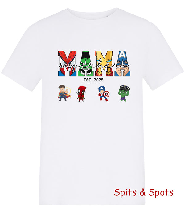 Adult Tshirt Mama Superhero