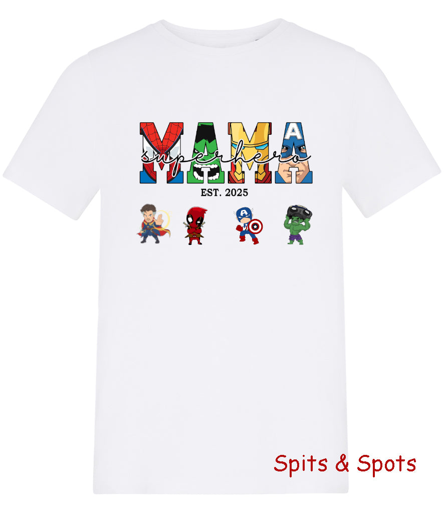 Adult Tshirt Mama Superhero