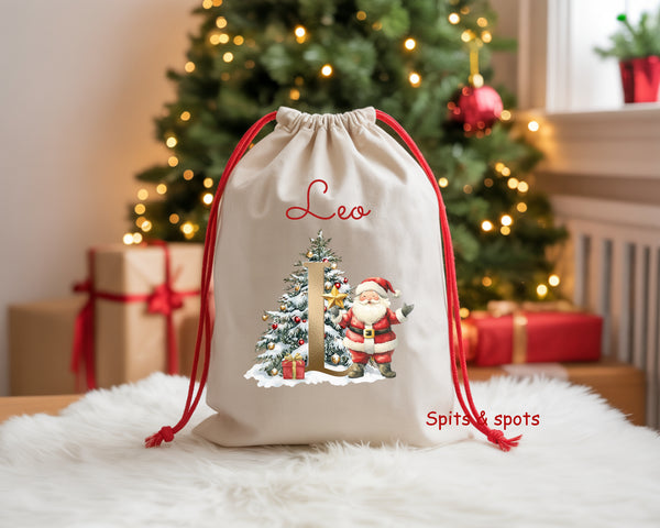 Christmas - Sack Gold Alphabet