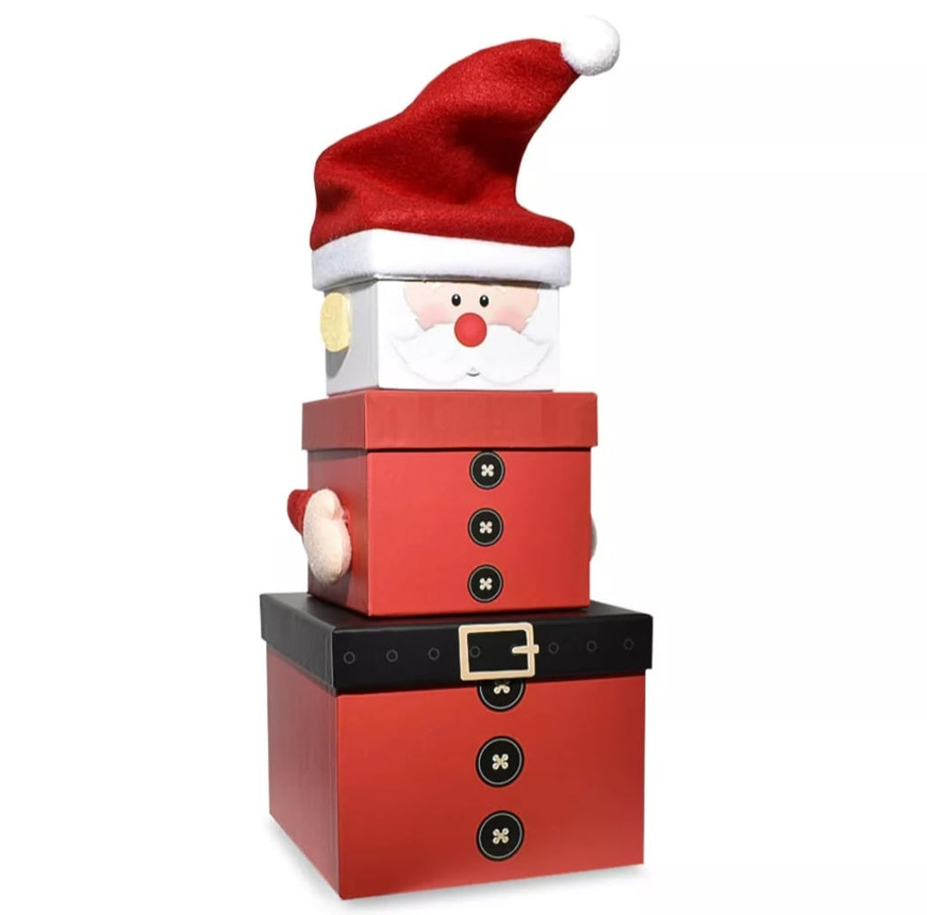 Christmas - Stacking Gift Boxes Santa