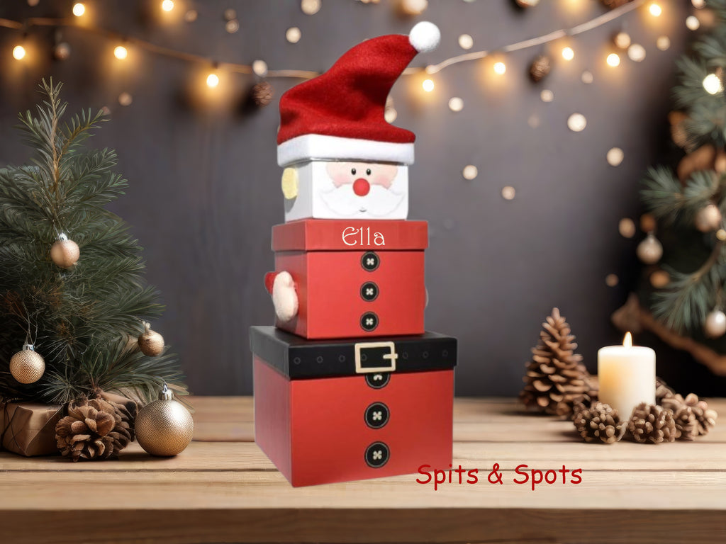 Christmas - Stacking Gift Boxes Santa