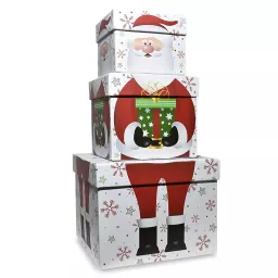 Christmas - Stacking Gift Boxes Santa