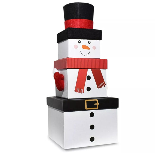 Christmas - Stacking Gift Boxes Snowman