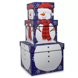 Christmas - Stacking Gift Boxes Snowman