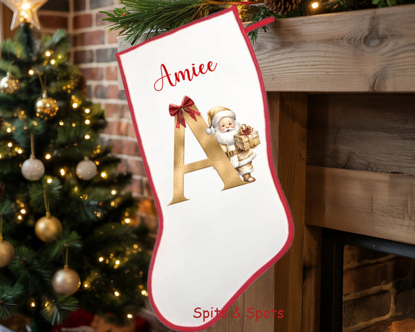 Christmas - Stocking Gold Alphabet