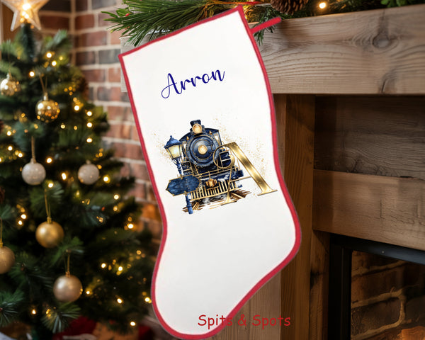 Christmas - Stocking Navy Train Express
