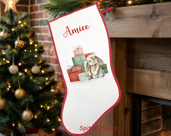 Christmas - Stocking Rabbit With Gifts