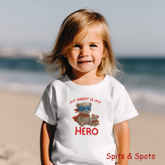 Father - Toddler Tshirt My Daddy Is A Supehero Girl