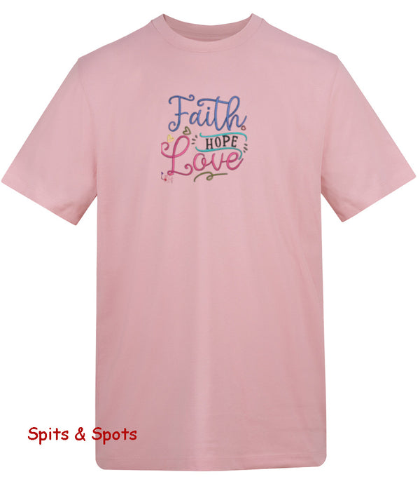 Adult Tshirt Faith Hope Love