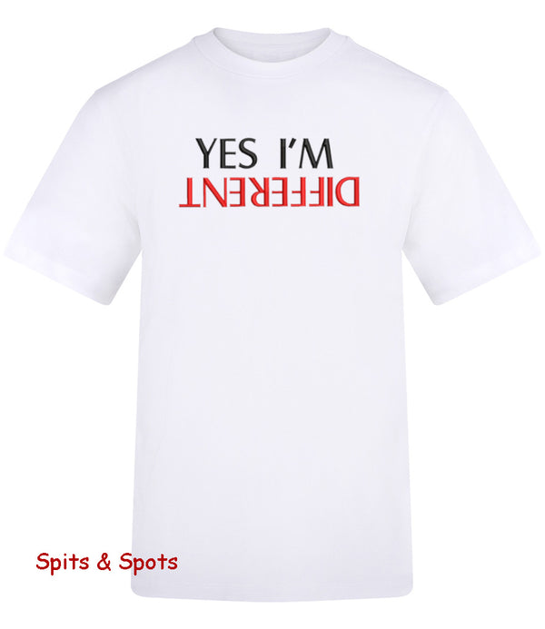 Adult Tshirt Yes I'm Different