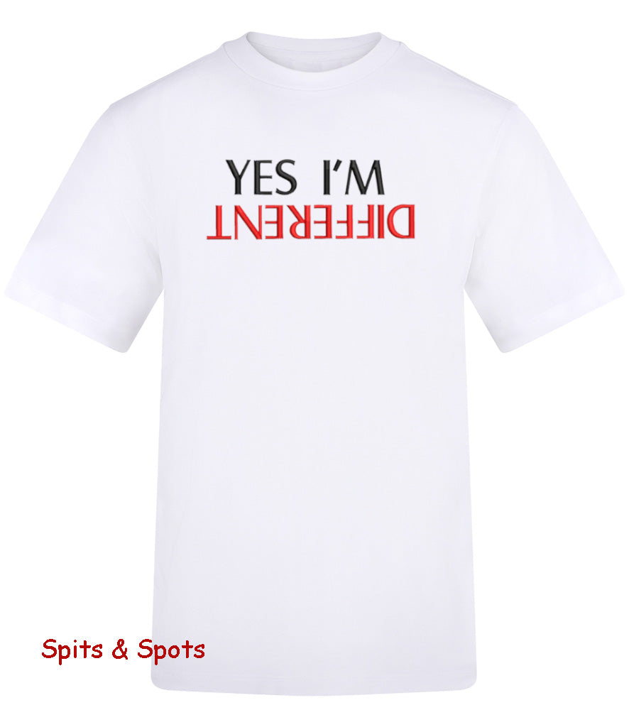 Adult Tshirt Yes I'm Different