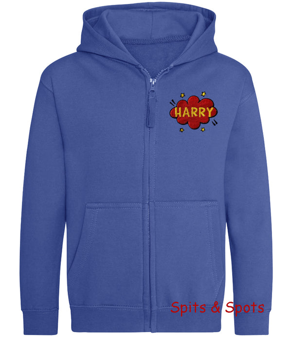 Kids Full Zip Hoodie Speech Bubble