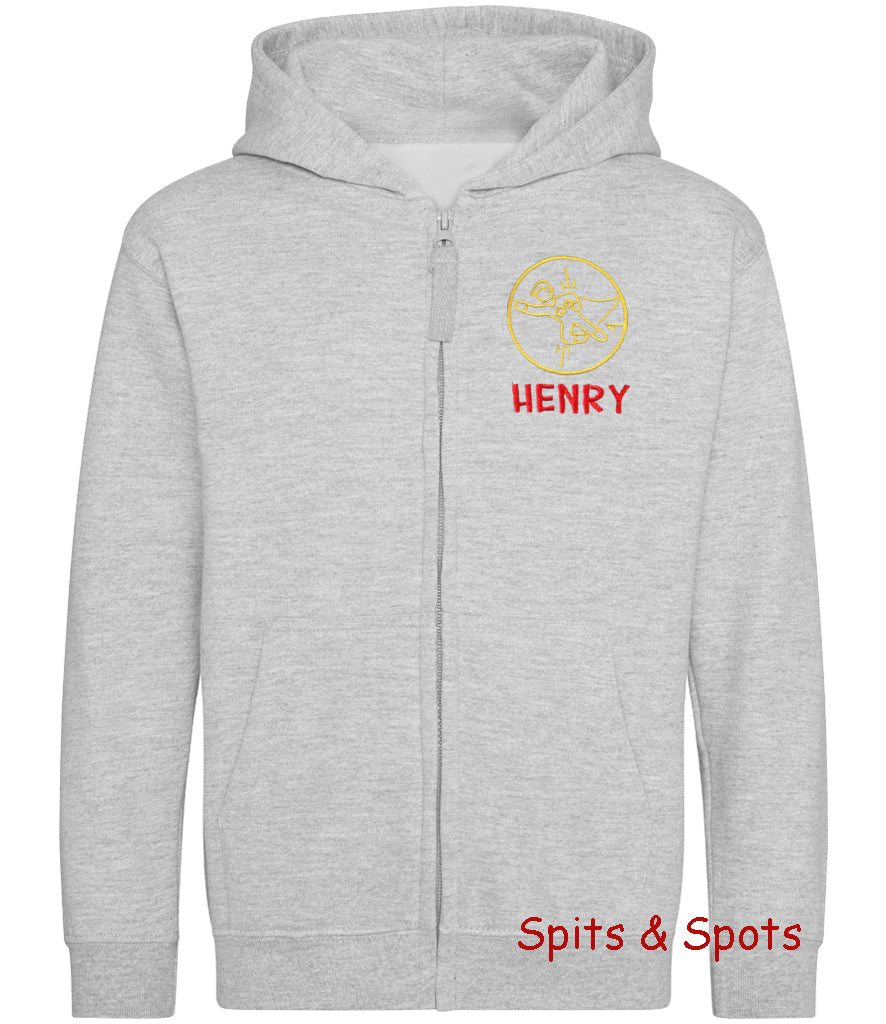 Kids Full Zip Hoodie Name