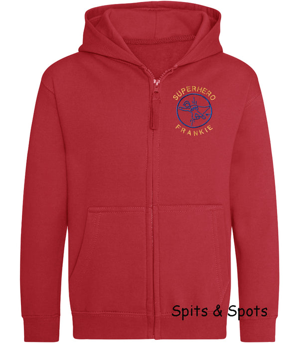 Kids Full Zip Hoodie Superhero